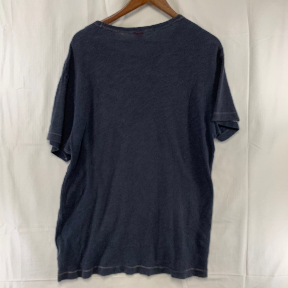 Todd Snyder x Champion T-Shirt Mens L Navy Blue Graphic Logo Slub Cotton Canada - Picture 8 of 10